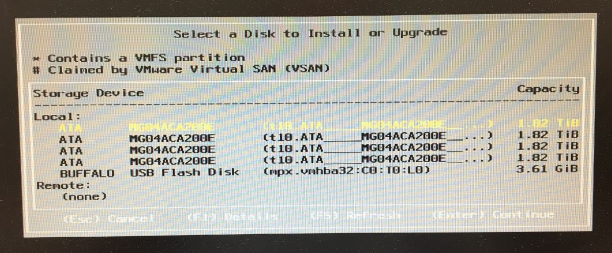 ESXi installer