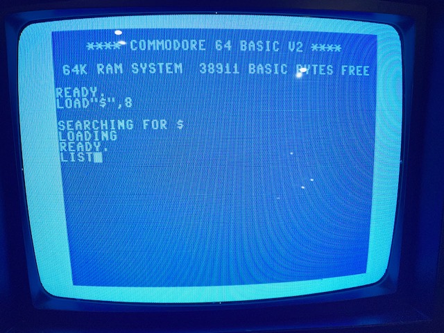 Load directory screen on the C-64
