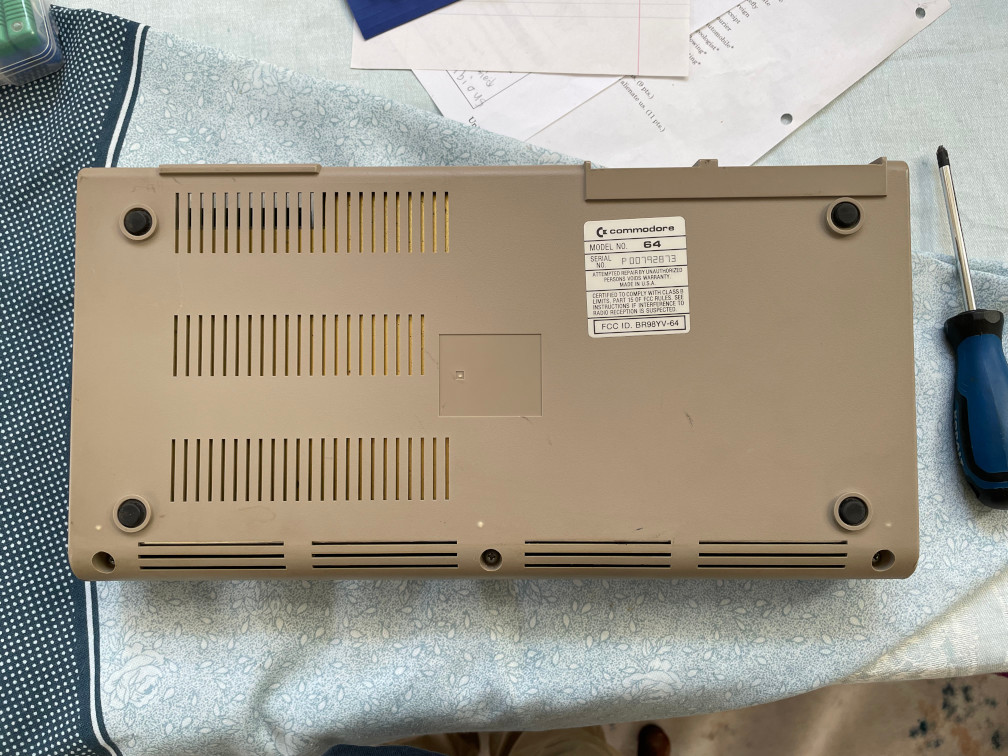 C64 on its back