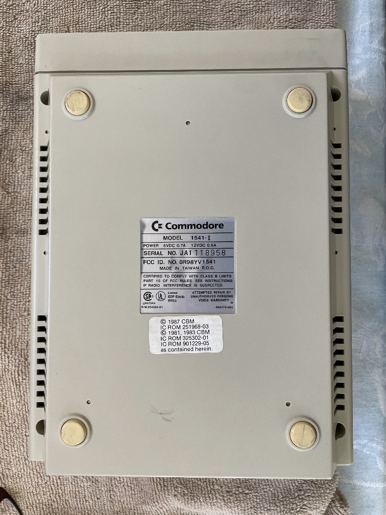 The 1541-II drive on its back