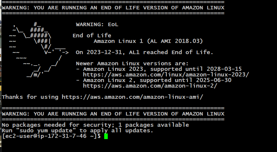 Warning from Amazon